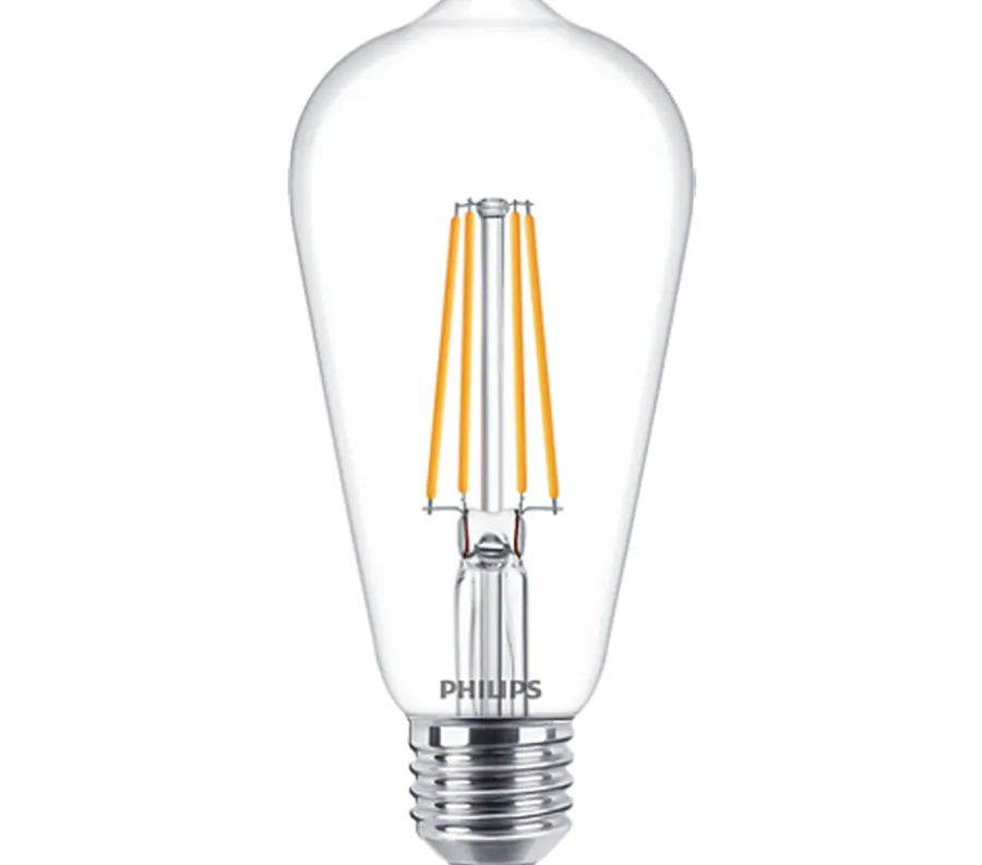 Best Philips 7W LED filament (60W) 60mm Hvit
