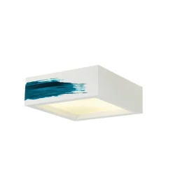 Online Slv Plastra firkantet taklampe 25x25 cm E27 Hvit