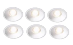 Plejd smart lavtbyggende spot / downlight 2200-4000K IP44 8W RA90 - 6 pakning