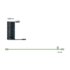 New Paulmann Plug & Shine 10 meter kabel med 2 utganger Svart
