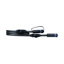 New Paulmann Plug & Shine 1 meter kabel med 3 utganger Svart