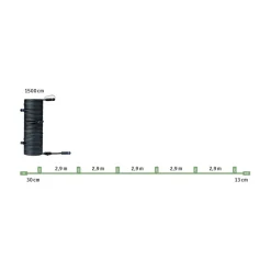 Paulmann Plug & Shine 15 meter kabel med 7 utganger Svart