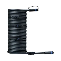 Discount Paulmann Plug & Shine 10 meter kabel med 5 utganger Svart