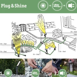 Hot Paulmann Plug & Shine 5 meter kabel med 2 utganger Svart