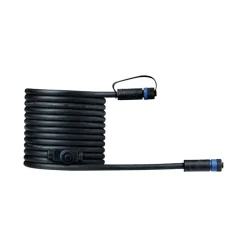 Hot Paulmann Plug & Shine 5 meter kabel med 2 utganger Svart