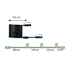 Best Paulmann Plug & Shine Platini spot med spyd 2W 3000 Kelvin IP65 - 3 pakning Antrasitt