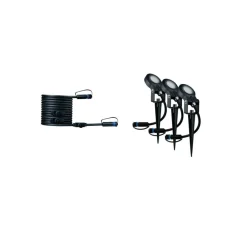 Discount Paulmann Plug & Shine Sting spot med spyd 6,4W 3000 Kelvin IP67 - 3 pakning utbyggingssett Antrasitt
