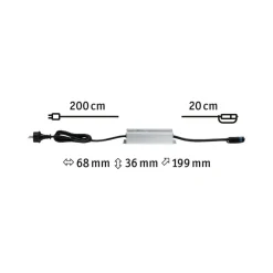 Sale Paulmann Plug & Shine Strømforsyning 75 Watt - 230/24 Volt Sølv
