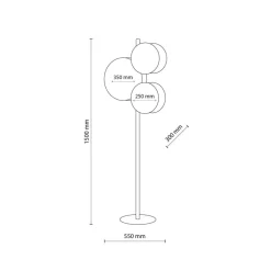 Online TK Lighting Puls gulvlampe Brun / Hvit