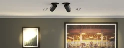 Q-Light Q-Focus SR95 innfelt takspot 2700K 20 til 43° lysspredning 11W dimbar - Hvit