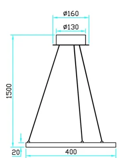 Outlet NorDesign Ringo 40 cm takpendel 12W 2700 Kelvin RA90 dimbar - Svart