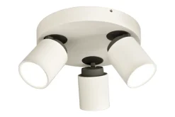 Clearance Aneta Lighting Rollo rund taklampe 3 spotter - Hvit/Svart Hvit / Svart