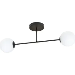 Emibig Roma taklampe 2-lys - Svart/Opal Svart / Opal