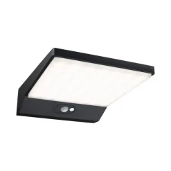 New Paulmann Ronas vegglampe utendørs 5W 3000 Kelvin m/bevegelses sensor - Solcelle Mørk grå