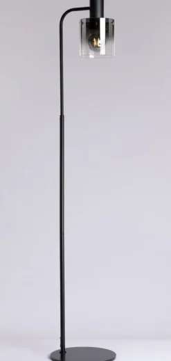 New Ms - belysning Roxy gulvlampe - Svart/Røykfarget glass Svart / Røyk