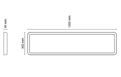 Sg Armaturen As Sense Surface 1200 takarmatur 29W 3000K IP20 IK10 Dimbar - Hvit
