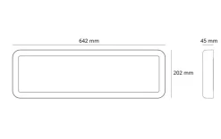 Best Sg Armaturen As Sense Surface 640 taklampe 18W 2700K IP20 IK10 Dimbar - Hvit