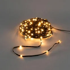 Sale Konstsmide ShineLine 400 amber micro led slynge 40 meter IP44 - Utendørs Svart