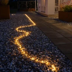 New Konstsmide ShineLine 200 amber micro led slynge 20 meter IP44 - Utendørs Svart
