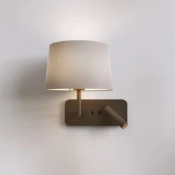Clearance Astro Lighting Side by Side Grande vegglampe m/USB Bronse
