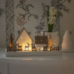 Discount Konstsmide Siluett motiv 6 varme LED på batteri Hvit