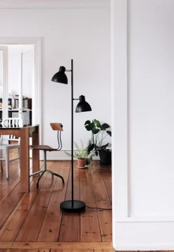 Dyberg Larsen Skagen dobbel gulvlampe - Svart
