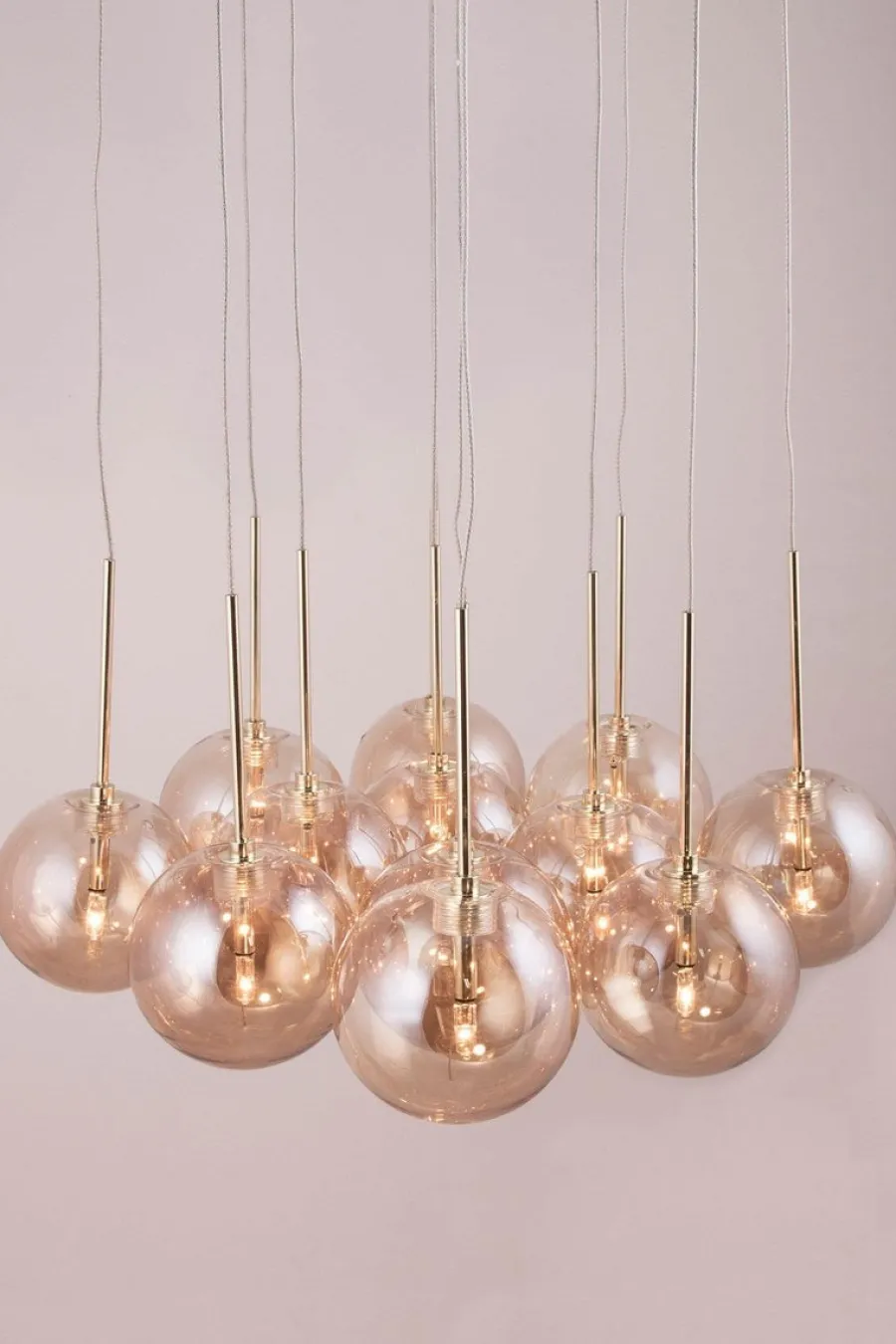 Online Globen Lighting Skyfall takpendel - Amber Messing / Amber