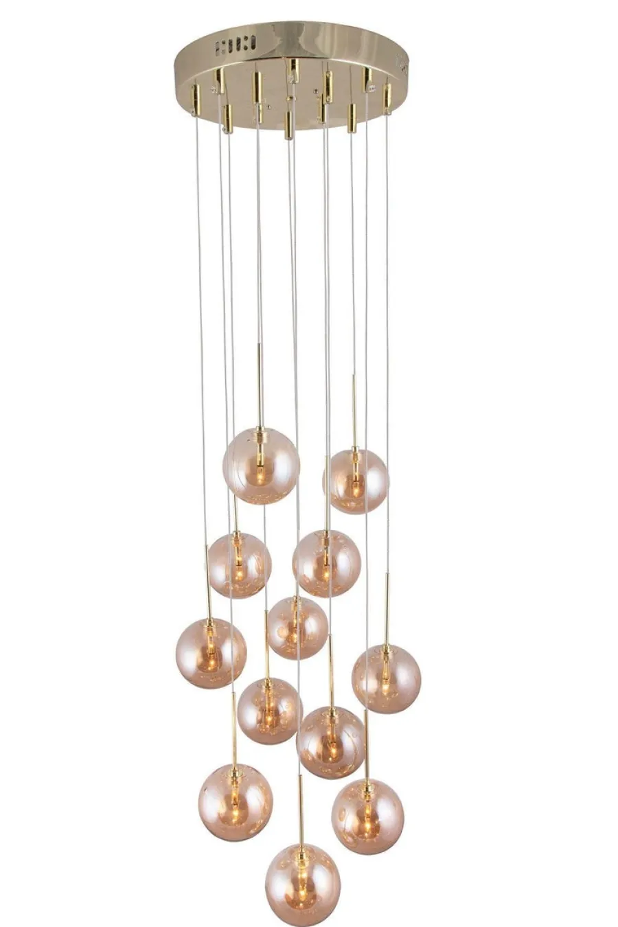 Online Globen Lighting Skyfall takpendel - Amber Messing / Amber