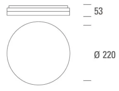 Clearance NorDesign Slice Circle 220 taklampe IP54 2700/3000 Kelvin 10/15W Dimbar - Hvit