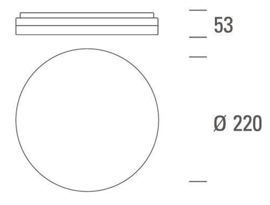 Clearance NorDesign Slice Circle 220 taklampe IP54 2700/3000 Kelvin 10/15W Dimbar - Hvit
