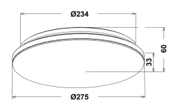 Outlet NorDesign Slim 275 taklampe 18W 2700 kelvin dimbar IP54 - Hvit