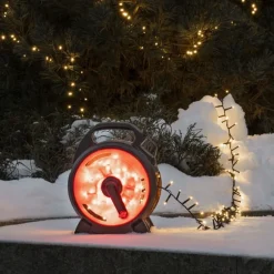 New Konstsmide Slynge 1200 LED, 37 meter julelys på trommel IP44 - Varm Hvit