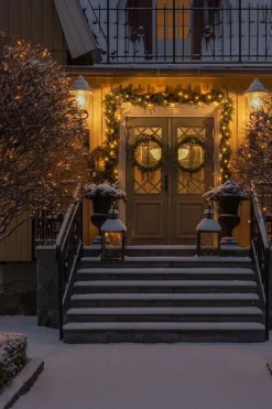 Sale Konstsmide Slynge 19 meter - 120 minilys LED utendørs IP44 - Varmhvit Amber