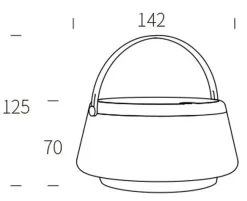 Outlet NorDesign Solar bordlampe 2,2W 2700 Kelvin IP44 utendørs med solcelle Hvit