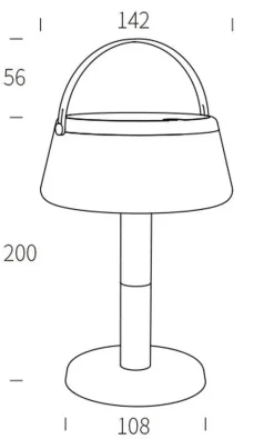 Outlet NorDesign Solar bordlampe 2,2W 2700 Kelvin IP44 utendørs med solcelle Hvit