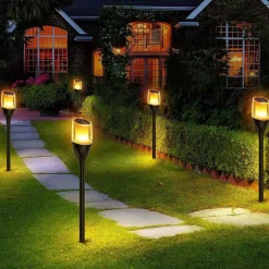 Sale NorDesign Solar Flame hagebelysning 1W 1600K IP65 - Solcelle Svart