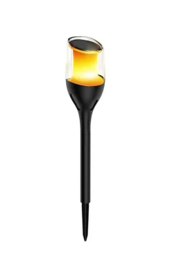 Sale NorDesign Solar Flame hagebelysning 1W 1600K IP65 - Solcelle Svart