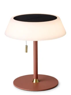 Best Halo Designs Solar portabel bordlampe utendørs IP54 oppladbar USB-C og solcelle Terracotta