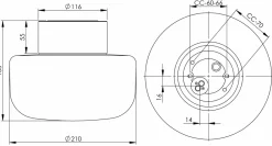 Outlet Ifø Electric Solenne 210/165 tak/vegglampe IP44 E27