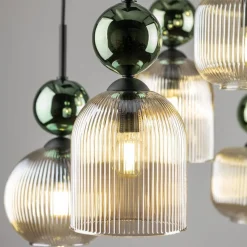 TK Lighting Sophia takpendel 6-lys Amber / Hvit