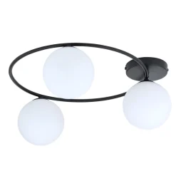 New Emibig Sopra taklampe 3-lys - Svart/Opal Svart / Opal