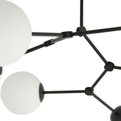 Clearance Emibig Space taklampe 4 lys - Svart/Opal Svart / Opal