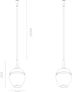 Sale NorDesign Split takpendel 9 cm Svart