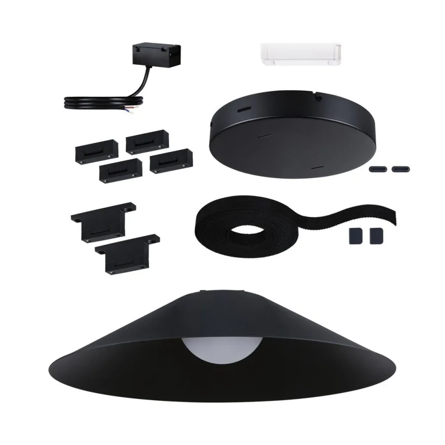 Best Paulmann Startsett for ULine belte system 12W Cone pendel Svart