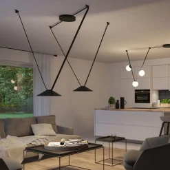 Best Paulmann Startsett for ULine belte system 12W Cone pendel Svart