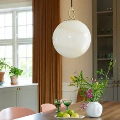 Discount Halo Designs Stockholm takpendel Ø18 cm Opal/Marmorbrun