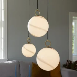 Best Halo Designs Stockholm takpendel Ø24 cm Opal/Marmorbrun