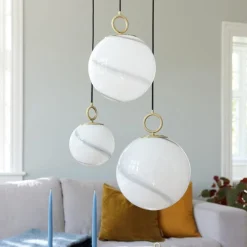 Best Halo Designs Stockholm takpendel Ø24 cm Opal/Marmorbrun