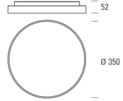 Sale NorDesign Stripe Trim 350 taklampe IP54 2700/3000 Kelvin 18/24/32W Dimbar