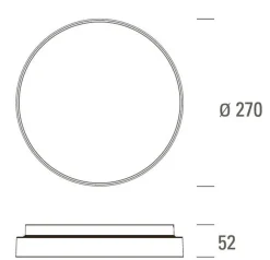 Best NorDesign Stripe Trim 270 taklampe IP54 3000 Kelvin 18/24W Dimbar Hvit
